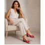 Sandale casual din piele naturala toc 3 cm - NA227RPL